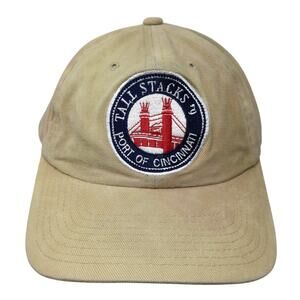 Tall Stacks Port of Cincinnati Baseball Cap Brown One Size Adjustable 6 Panel